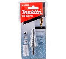 Сверло ступенчатое по металлу (9 ступеней; 4-20 мм; HSS) Makita D-40098