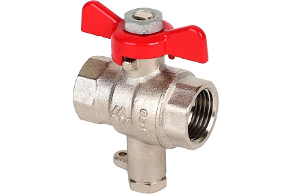 Кран для подключения термодатчика MVI 3/4" x 9 мм, бабочка BV.649.05