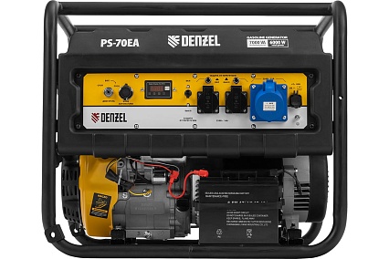 Бензиновый генератор Denzel PS 70 EA, 7,0 кВт, 230В, 25л 946894
