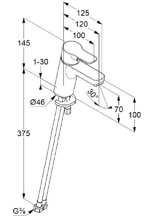 Смеситель для раковины Kludi Pure&Easy 370280565