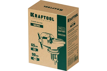 Стальные настольные тиски для точных работ Kraftool Mini 65 мм 32713-75