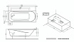 Акриловая ванна Am.Pm Sense 170x70 см с каркасом и сливом-переливом