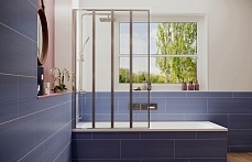 Шторка для ванны Ambassador Bath Screens 16041111L 100x140 хром, прозрачный, L