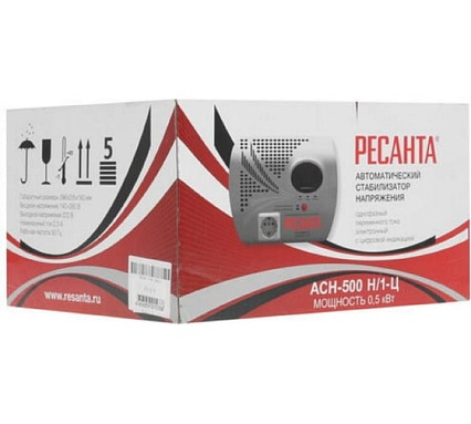 Стабилизатор напряжения Ресанта АСН 500 Н/1-Ц 63/6/9