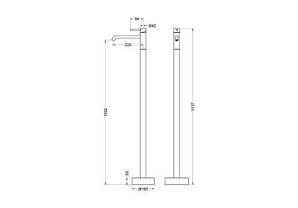 Напольный смеситель Aquatek Европа AQ1309