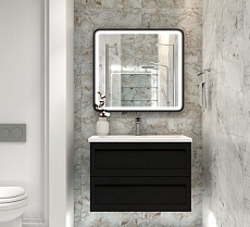 Мебель для ванной Art&Max Platino-Cer 90 см черный матовый