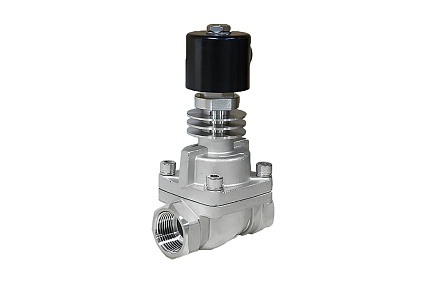 Соленоидный клапан TITAN LOCK нормально-открытый, пилотный, 220В, PN16, Нерж.304/PTFE, DN10, TLSOP10/16PT1S
