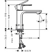 Смеситель для раковины Hansgrohe Rebris S 72520670 матовый черный без д/к