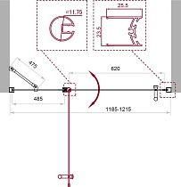 Душевая дверь BelBagno Uno 120x190 UNO-B-12-50+70-C-Cr прозрачная