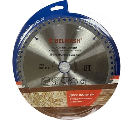Диск пильный по дереву (250x3/2x32/30 мм; 56T) Белмаш RD141A