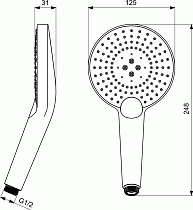 Ручной душ Ideal Standard Idealrain Evo Round XL3 B1759AA