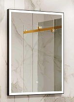 Зеркало Континент Frame Black LED 90x80 см с подсветкой ЗЛП1176