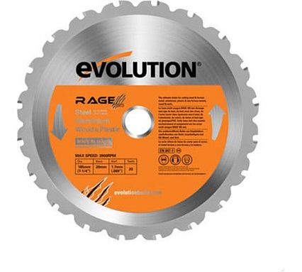 Диск универсальный RAGE (185x20x1.7 мм; 20 зубьев) Evolution R185TCT-20CS