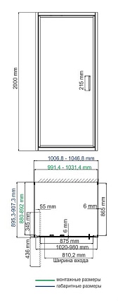 Душевой уголок WasserKRAFT Salm 27I41 100x90