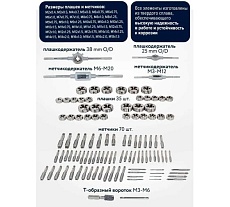 Набор метчиков и плашек Forsage 110пр. в пласт. кейсе 8703 F-B110-1 F-B110-1(8703)