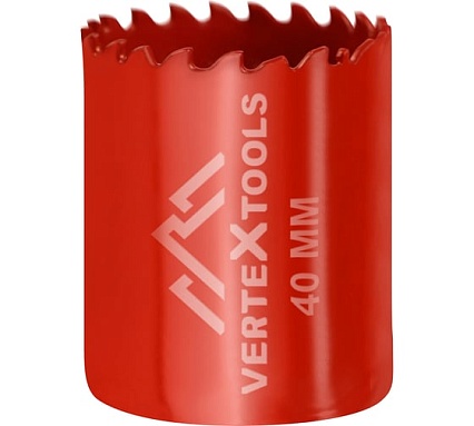Коронка биметаллическая по металлу 40 мм Vertextools 2525-40