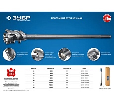 Бур проломной Зубр Профессионал SDS-max 55х600 мм 29330-55-600