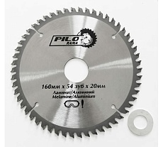 Диск пильный по ламинату и алюминию (160х20/16 мм; 54TPI) Pilorama 511654