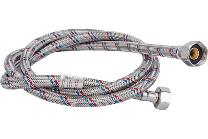 Подводка для воды СТМ сталь 1/2", гайка-гайка, 150 cм CWFHF150
