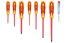 Набор отверток KS Tools VDE с пробником, с изоляцией 1000V, 8 предметов 117.0550