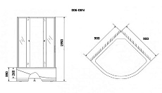 Душевой уголок Niagara Eco NG-006-08N 90x90 стекло матовое