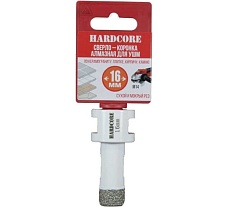 Коронка алмазная Hardcore по керамограниту для УШМ 16 мм, М14 155016