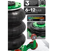 Домкрат подкатной пневматический Rockforce 3т RF-TRA1812 MST(60089)