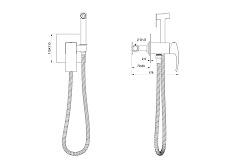 Смеситель Wonzon&Woghand Fit WW-88829009-CR с гигиеническим душем, хром