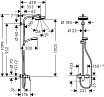 Душевая стойка Hansgrohe Crometta 160 27266400 хром/белый