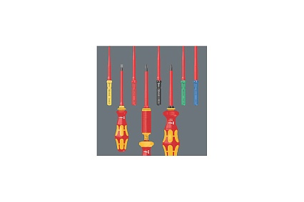 Набор бит с битодержателем WERA Kraftform Kompakt VDE 16 extra slim 1 Tool Finder 1x9x98; PH1x157; PH2x157; PZ1x157; PZ2x157; 1x1x157; 1x2x157; TX1 WE-006608