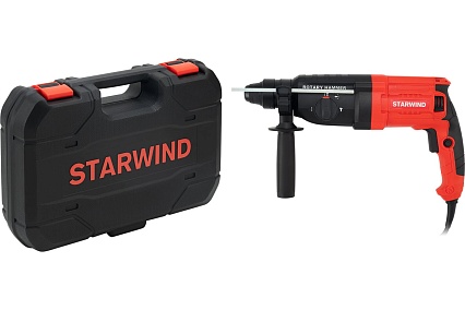 Перфоратор Starwind RHS-800 патр. SDS-plus уд., 3Дж, 800 Вт, кейс в комплекте 1534192
