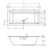 Акриловая ванна Riho Rethink Cubic 170x75 правая