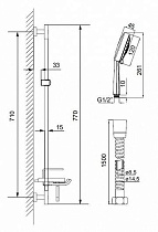 Душевой гарнитур Iddis Shower Set TSH1601