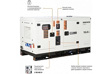 Дизельный генератор Daewoo с водяной системой охлаждения DDW 22 SSE-3