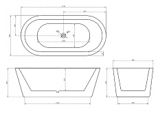 Акриловая ванна Abber AB9345-1.7 170x80