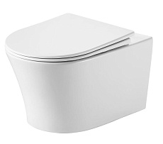 Подвесной унитаз Grossman Thin Rim GR-5604SQ смыв торнадо, с микролифтом, белый