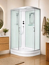 Душевая кабина WeltWasser WW500 WERRA XL 12802 L 120x90 хром, прозрачное, 10000015456 с крышей