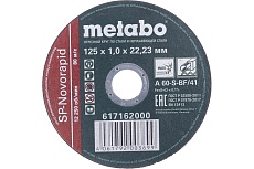 Круг отрезной по нержавеющей стали SP-Novorapid (125x1x22.23 мм) Metabo 617162000