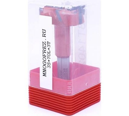 Сверло присадочное чашечное со стружколомом по дереву FT-3T140202L (35х70 мм; хв-к 10 мм; левое вращение) МНОГОФРЕЗ 6615