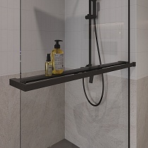 Душевая перегородка Niagara Nova NG-670-10ВLACK 100x195 прозрачная, профиль черный матовый