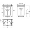 Мебель для ванной Kerama Marazzi Pompei 60 см, 1 ящик белый