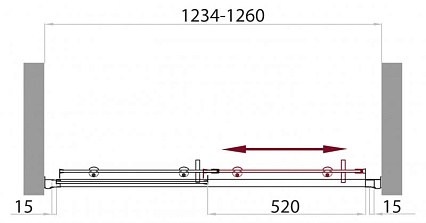 Душевая дверь BelBagno Uno UNO-BF-1-125-M-Cr 125x185, матовая