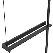 Душевая перегородка Vincea Walk-In VSW-1HR900CGB 90x200 черный матовый, тонированное