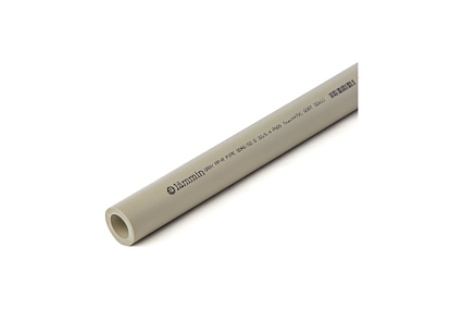 Труба Lammin ppr pn20 25x4,2, 2м серый Lm310130420252G