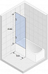 Шторка для ванны Riho Scandic S409 70 см с покрытием Riho Shield