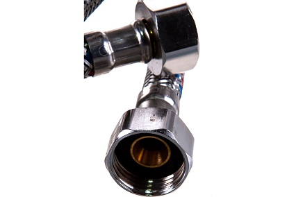 Подводка для воды СТМ сталь, 1/2", гайка-гайка, 180 cм CWFHF180