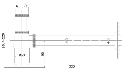 Сифон для раковины Abber AF0032G матовое золото