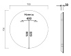 Зеркало Vincea VLM-3DE700B 70x70 см, сенсорный выключатель и диммер, черный