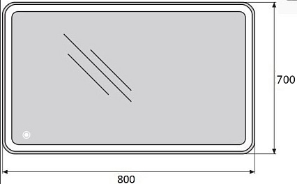 Зеркало BelBagno SPC-MAR-700-800-LED-TCH 70x80 см