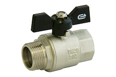 Шаровой кран для воды ONDO 3/4", г/ш, бабочка, никель ONFMB034